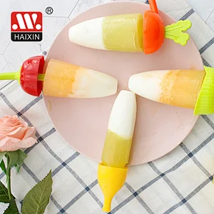 4pcs ice-lolly traditional banana pop plastic stick molds  maker