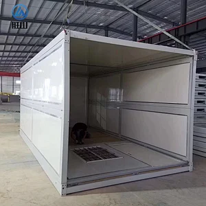 Folding container house prefab shipping modular office steel building office cafe low cost China easy assembly home