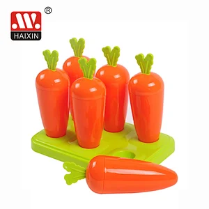 4pcs/6pcs ice-lolly traditional carrot pop plastic stick round cap molds  maker