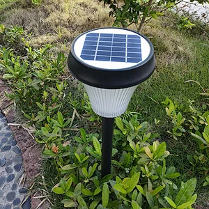 26-inch Dusk to Dawn Outdoor IP65 Waterproof Round Shape Solar Lawn Lights
