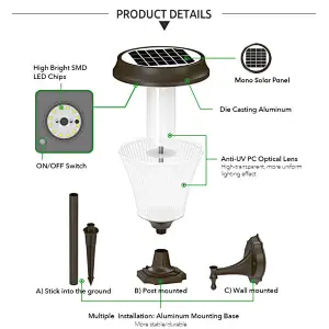 Dusk to Dawn Solar Sconce Decorative Wall Lights, Dusk to Dawn Waterproof Wall Mounted Solar Lights for Garden, Patio, Garage, Back/Front Door