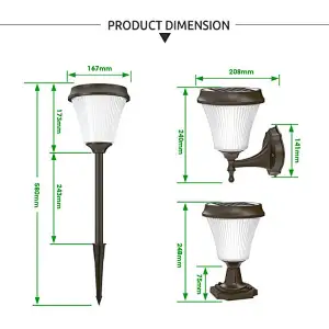 Dusk to Dawn Solar Sconce Decorative Wall Lights, Dusk to Dawn Waterproof Wall Mounted Solar Lights for Garden, Patio, Garage, Back/Front Door