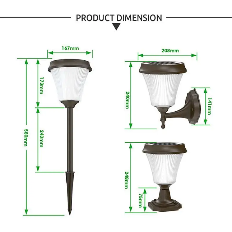 Dusk to Dawn Solar Sconce Decorative Wall Lights, Dusk to Dawn Waterproof Wall Mounted Solar Lights for Garden, Patio, Garage, Back/Front Door