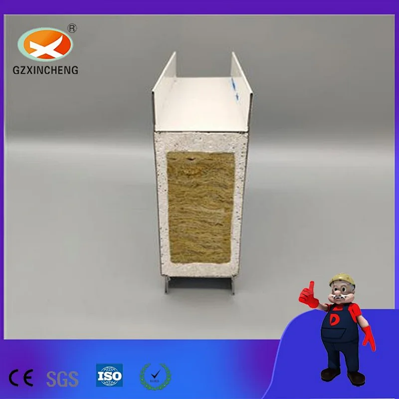 High Quality Glass Magnesium Rock Wool Sandwich Panel for Workshop