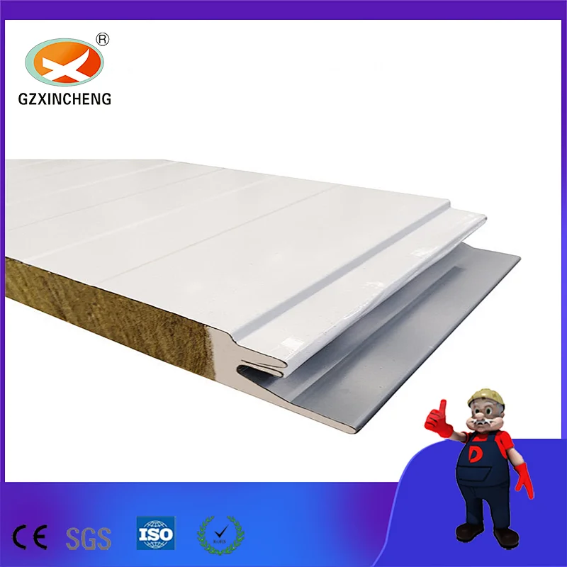 PU Edge Sealing Rock Wool Sandwich Panel for Roof and Wall