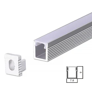 Aluminum LED Extrusion Profile 8x9mm for Surface Mount