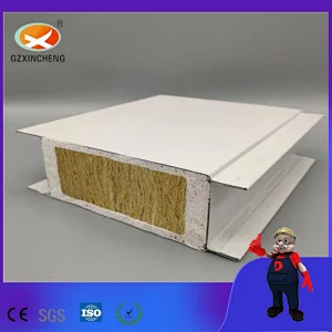 High Quality Glass Magnesium Rock Wool Sandwich Panel for Workshop