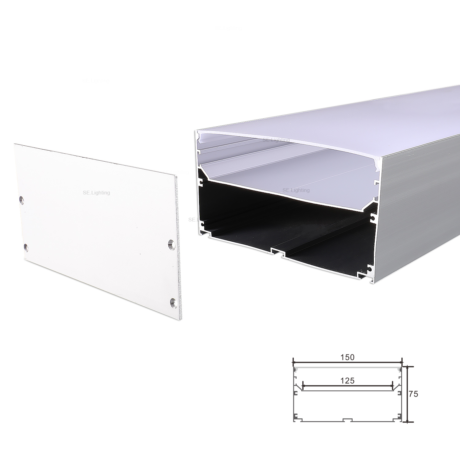 150x75mm LED Aluminum Profiles