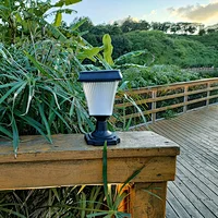 Fane Solar Post Lights Dusk to Dawn Outdoor Solar Lamp for Patio, Porch, Yard, Garden, Black