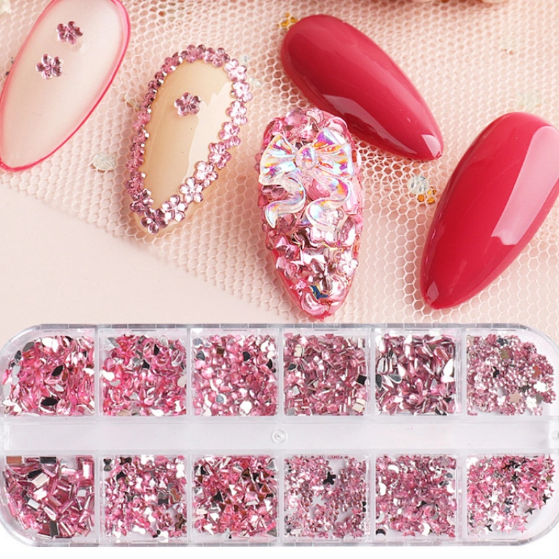 Love Star Resin Flat Glass Rhinestones