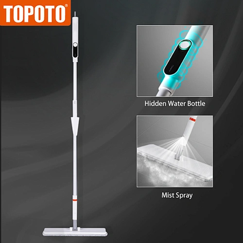 TOPOTO New Design Made in China Lazy Cleaning Microfiber Spray Mop, Lazy Healthy Water Aluminum Spray Mop