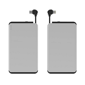 Slim Power Bank With Built In Cable High Capacity Cute Power Bank 4000mah Emergency Power Bank S-35