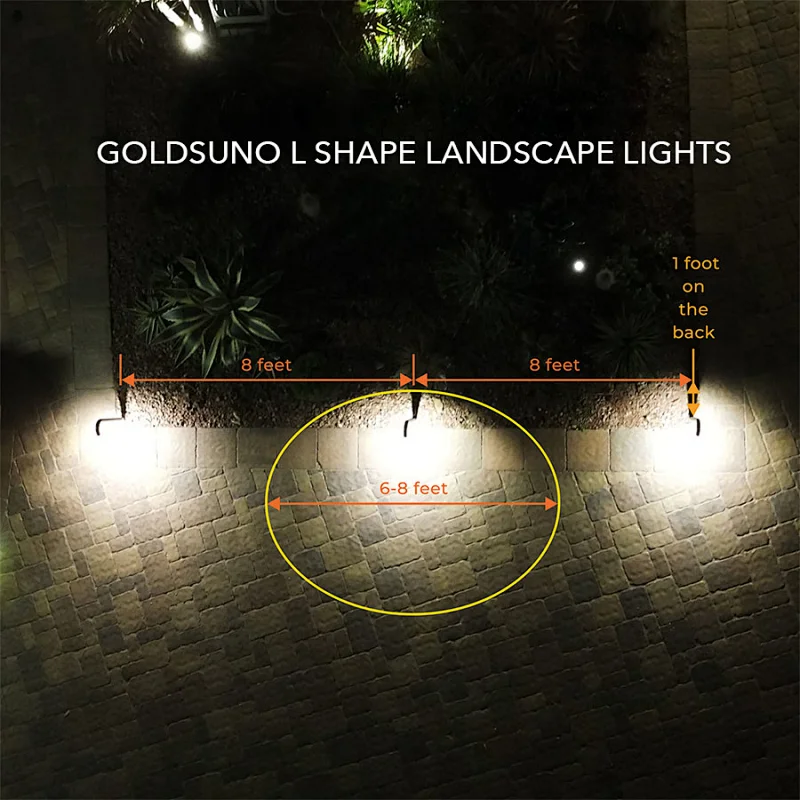 3W L Shape Low Voltage Landscape Lights, High Lumen 270Lm