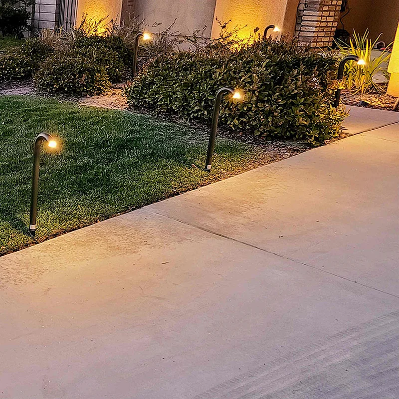 3 Watts L-shape LED Landscape Pathway Lighting For Garden, Path, Driveway, Walkways, Matte Black, Wired 12V-24V AC/DC, Corrosion-Resistant Aluminum,  IP67 Waterproof