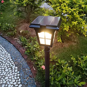 40" Solar Lamp Post Lights Outdoor, Solar Powered Vintage Street Lights for Garden, Lawn, Pathway, Driveway, Front/Back Door