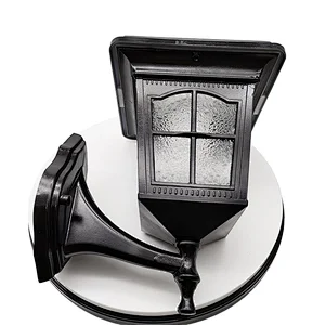 Dusk to Dawn Outdoor Solar wall Lights, Vintage Style Waterproof Outside Porch Light Wall Sconce Lighting for Garage, Porch, Doorway