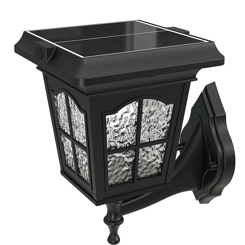 Dusk to Dawn Outdoor Solar wall Lights, Vintage Style Waterproof Outside Porch Light Wall Sconce Lighting for Garage, Porch, Doorway