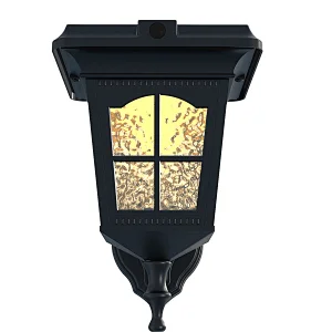 Goldsuno 3CCT Solar Vintage Wall Lamp Outdoor 400 Lumens Wall-Mounted Landscape for Garden Fence Yard Lamps
