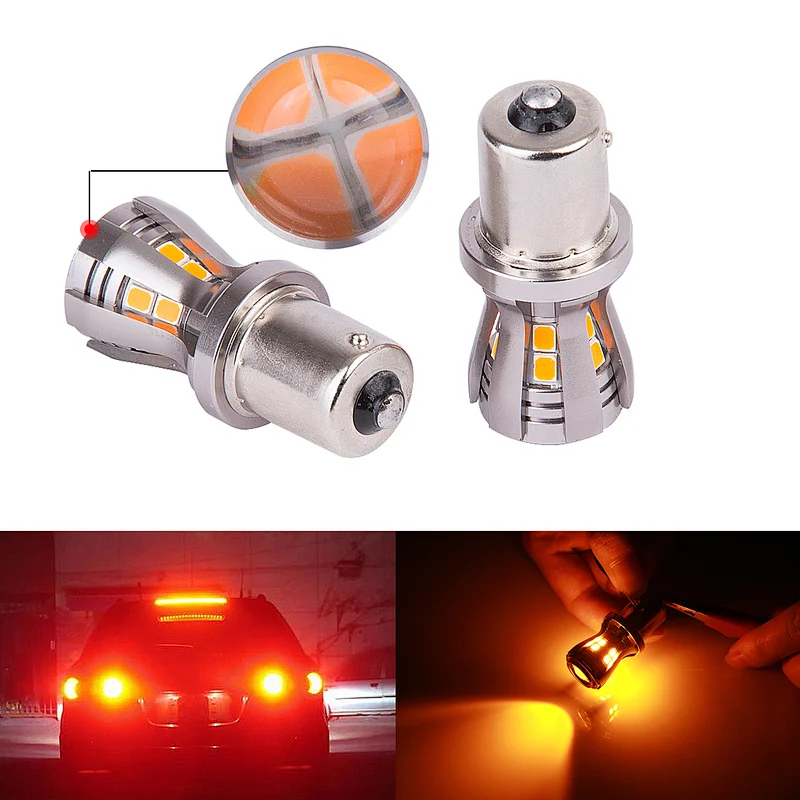 SANYOU 1156 S25 Bulb replacement Single bulb Back lamp Turn signal LED bulb 16 stations 2835SMD General-purpose 8W 800lm DC12-30V Amber 1 piece