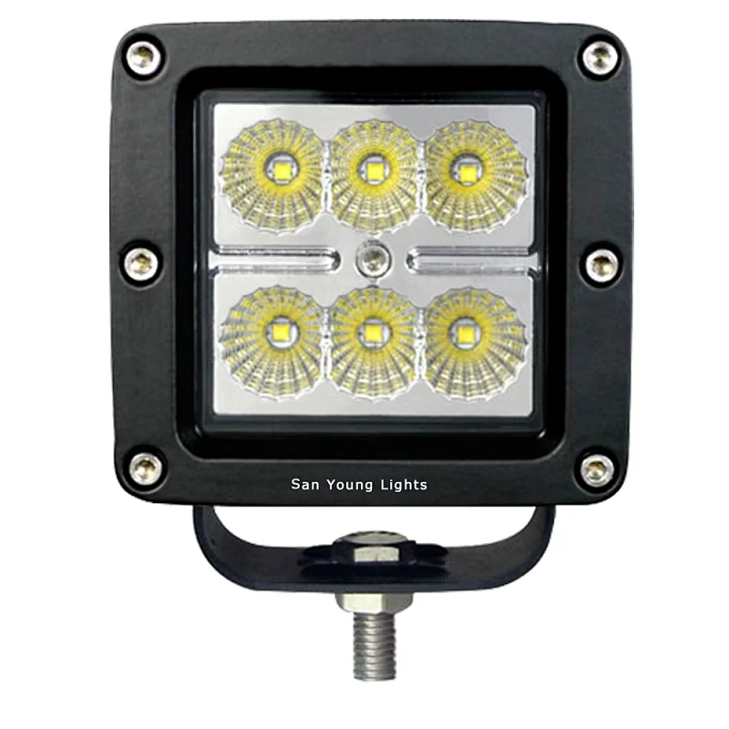 Square Tractor LED Work Light 18W 3 Inch