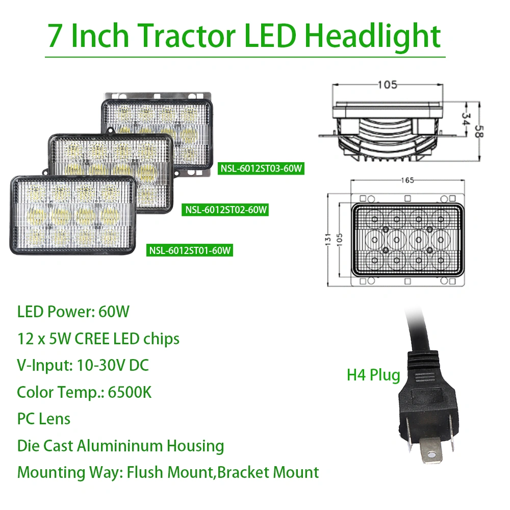 Agricultural Tractor LED Working HeadLight