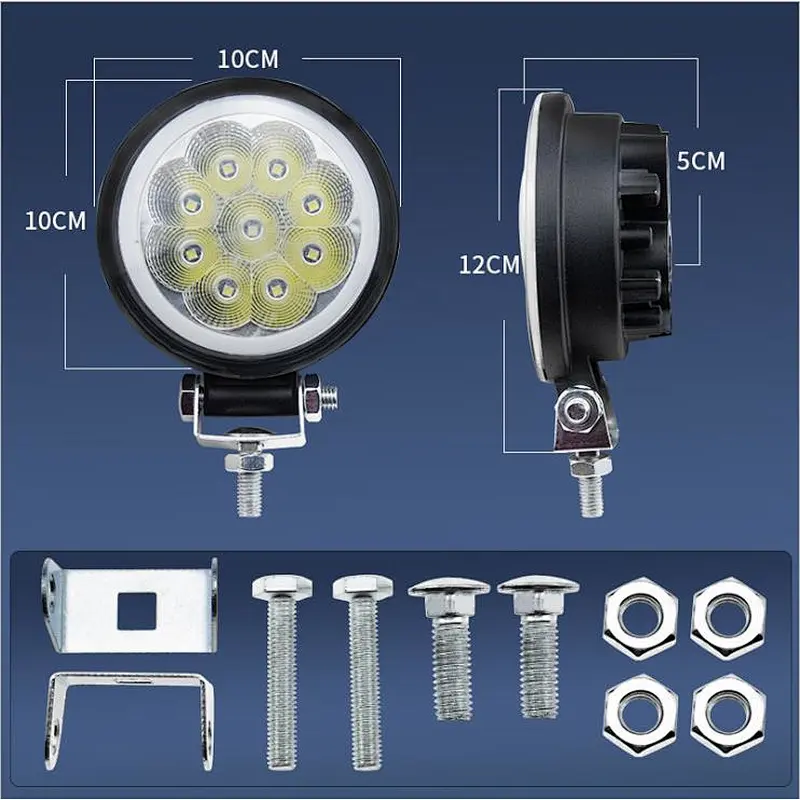 4 inch New high-power 27W work lights with DRL led car off-road vehicle lights working machinery installation lights