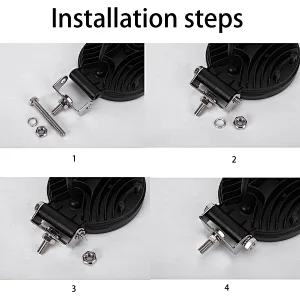 4 Inch LED Fog Lights for Trucks 10-80V Round Dual Color Light Waterproof LED Work Light Off-Road Lights for Truck ATV UTV SUV