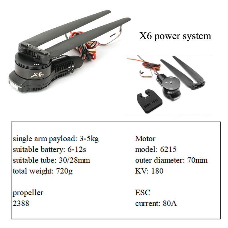 Drone propulsion system X6 hobby wing