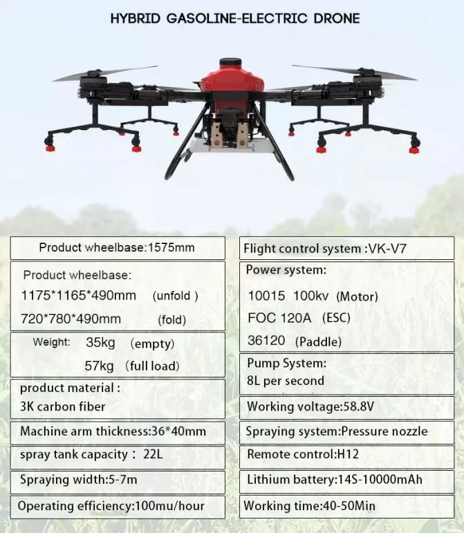 Hybrid drone specification