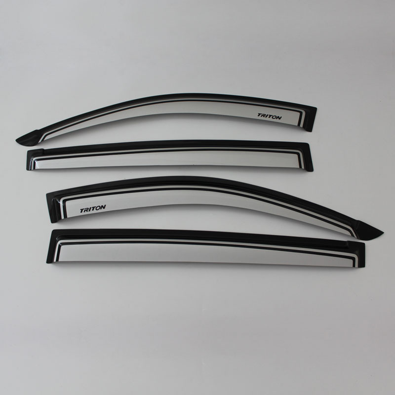 MITSUBISHI L200 TRITON 2006 DOOR VISOR BLACK/SILVER