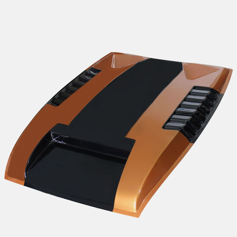 FORD RANGER T6 2012 BONNET SCOOPS COVER BLACK/ORANGE