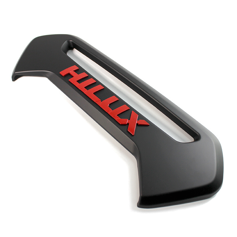HILUX 2021 MATTE BLACK TAIL GATE COVER with red hilux