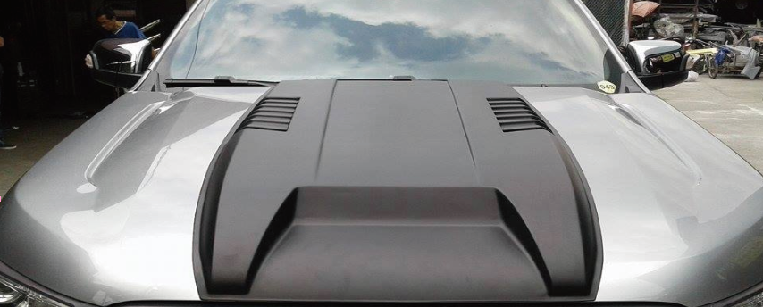 FOR FORD RANGER PX2 AND PX3  BONNET SCOOPS COVER(MATTE BLACK)