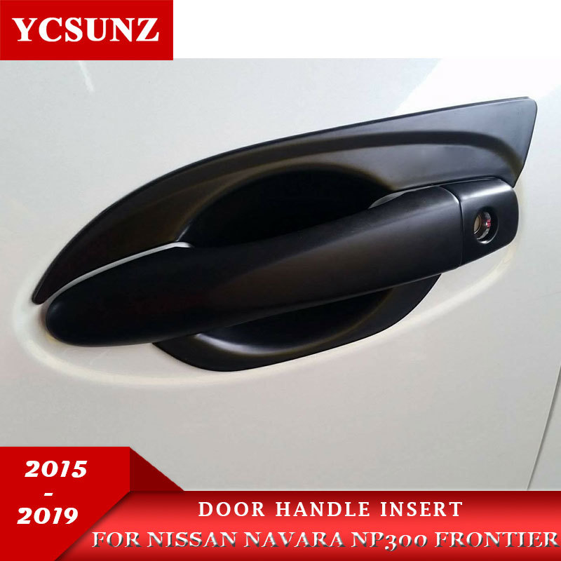 NP300 2014 FRONTIER 2021 MATTE BLACK DOOR HANDLE COVER with sensor hole