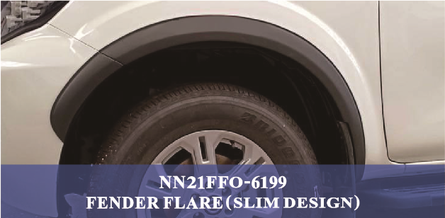NAVARA 2021 MATTE BLACK SLIM FENDER FLARE
