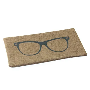 Fabric Glasses Pouch Linen Eyeglass Case Bag Sunglasses Pouch