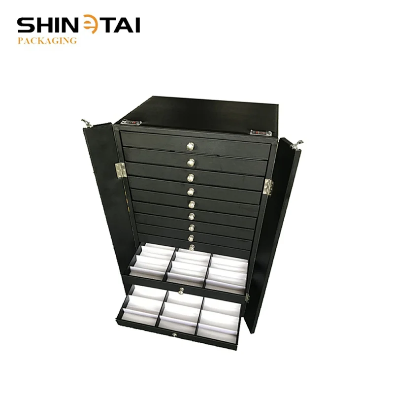 Eyeglasses Display Case With Lock Eyewear Display Stand Showcase Glasses Display Box
