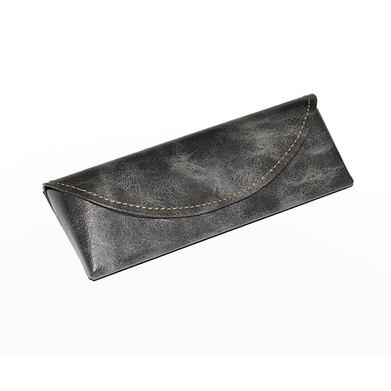 New Design Handmade Eyeglasses Optical Case Carrying Eyewear Box Luxury PU Case for Glasses Black Bag Custom logo