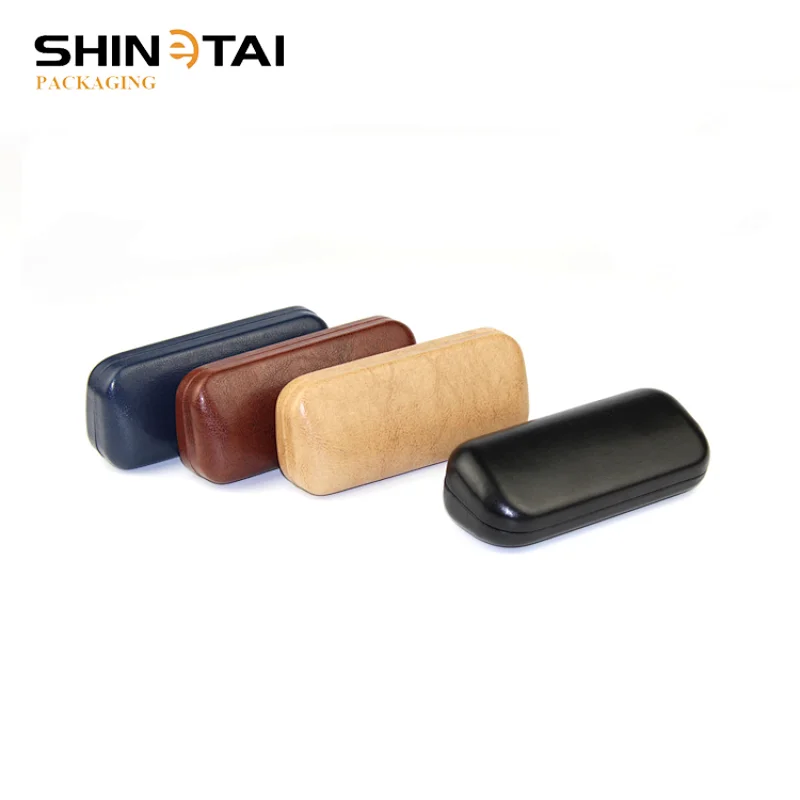 Classic Soft PU Leather Eyewear Glasses Metal Packing Case