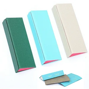 OEM Fashion Triangle Folding Case Eyeglass Foldable Box Handmade Box Sunglasses Case