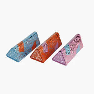 wholesale Folding Triangle Glasses Case Sunglasses Packaging High-Grade Sunglasses Case Handmade Box