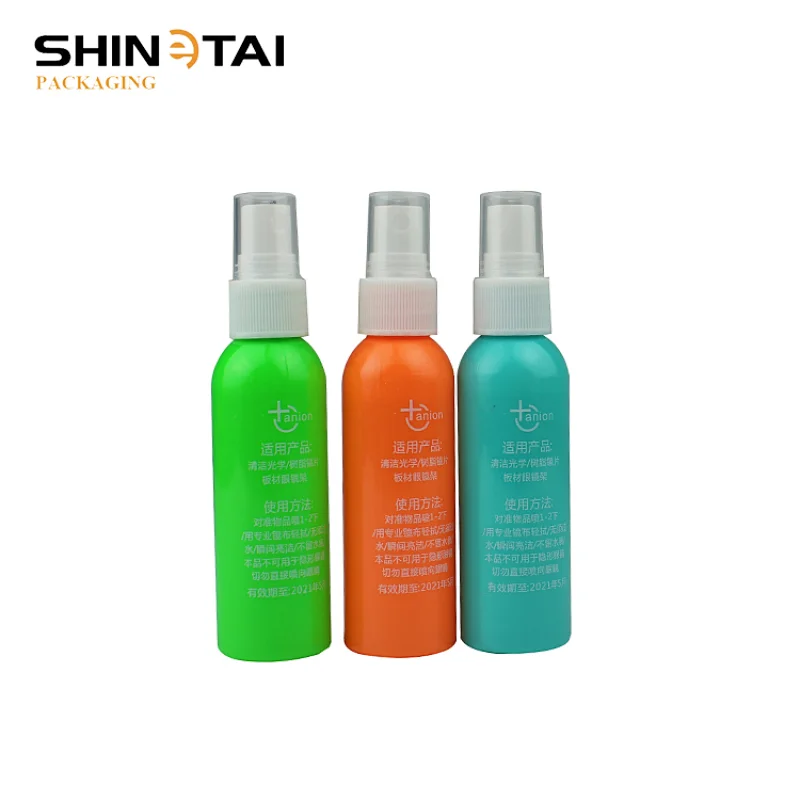 60ml Plastic Spray Pump Bottle Custom Made Lens Cleaner Glasses Cleaner Lens Cleaning Fluid
