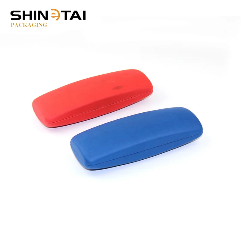Ship Form Red Pu Spectacle Case Box With Embossed Logo