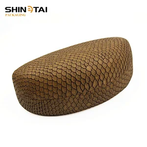 Metal Case For Sunglass Fake Leather Snake Skin Glasses Case