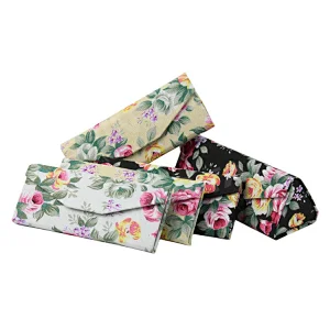 Newest Design for Canvas Handmade Triangle Folding Sunglasses Case