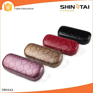 Cheap Glasses Case Metallic PU Leather Glasses Case