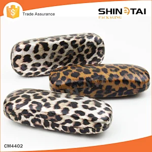 Hard Metal Leopard Eyeglass Case for Spectacle