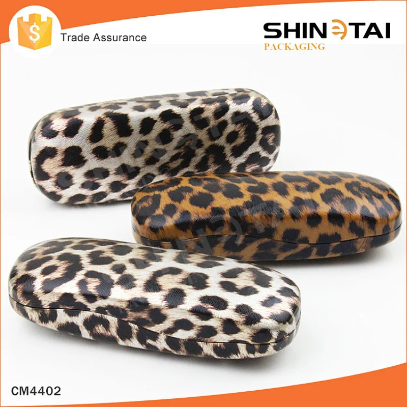 metal Leopard Eyeglass Case