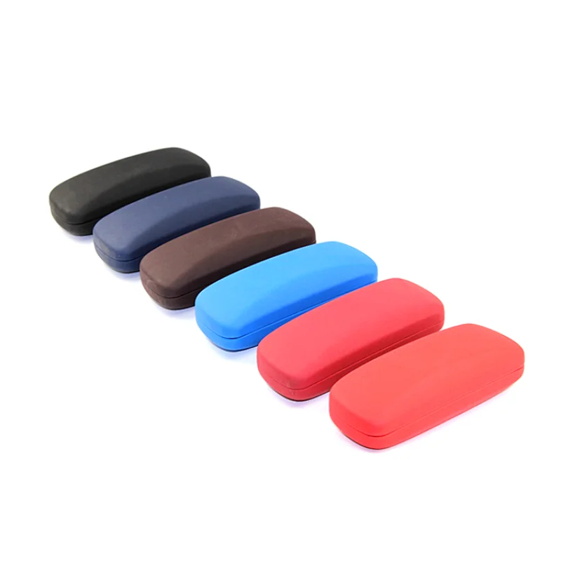 RED Economic Hard Case Covered With Leather Metal Case Cheap Spectacles Sunglasses Case