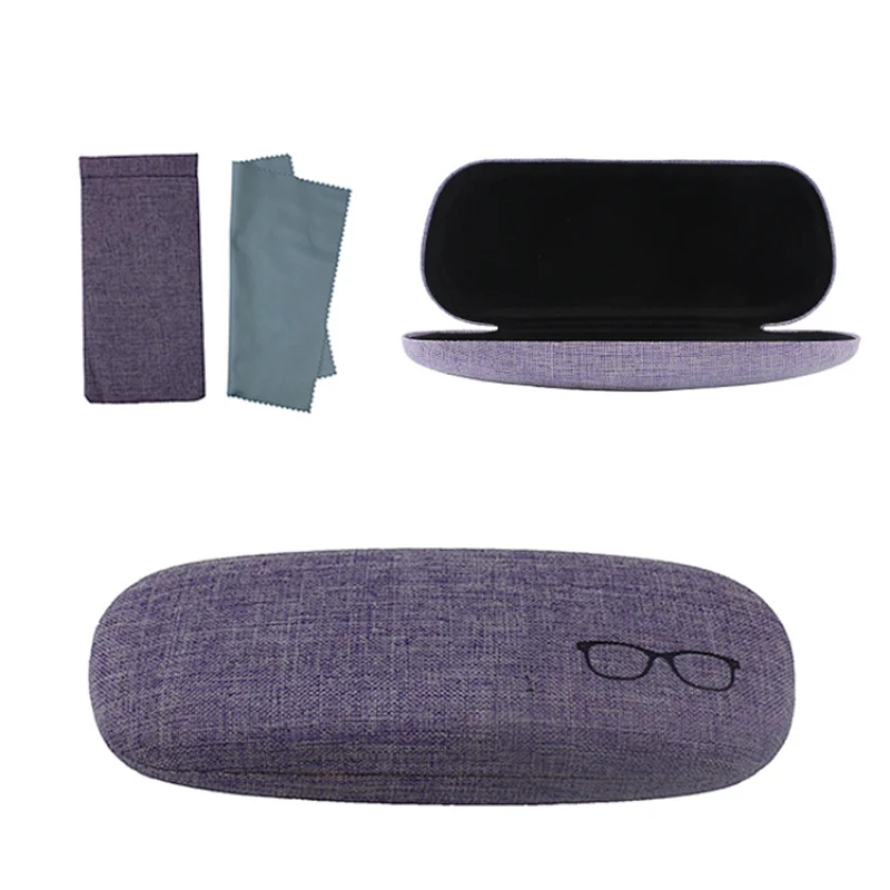 Hard Eyewear Metal Case Custom Metal Sunglasses Optical Packing Linen Eyeglass Case Metal